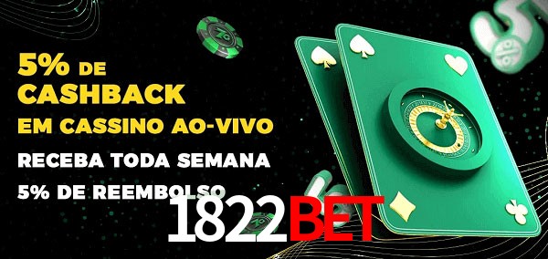 Promoções do cassino ao Vivo 1822bet
